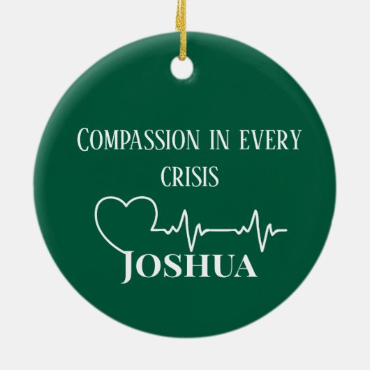 Décoration En Céramique Infirmière ER personnalisée Noël Père Noël (Dos)