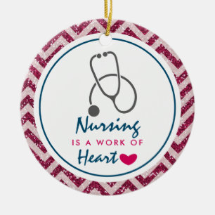 Décoration En Céramique Infirmière est une oeuvre de Heart Saying avec Ste