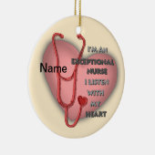 Décoration En Céramique infirmière exceptionnelle au coeur rouge (Droite)