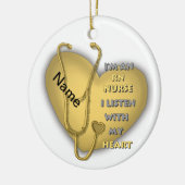 Décoration En Céramique Infirmière inscrite de la RN du coeur jaune (Gauche)