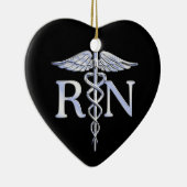 Décoration En Céramique Infirmière inscrite RN Caduceus Snakes Style on Bl (Droite)