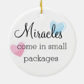 Décoration En Céramique Infirmière NICU personnalisée tenant Noël bébé (Dos)