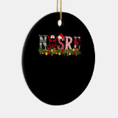 Décoration En Céramique Infirmière Noël Stethoscope Infirmières Noël Pajam (Droite)