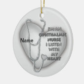 Décoration En Céramique Infirmière ophtalmique du coeur gris (Gauche)