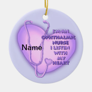 Décoration En Céramique Infirmière ophtalmique Purple Heart