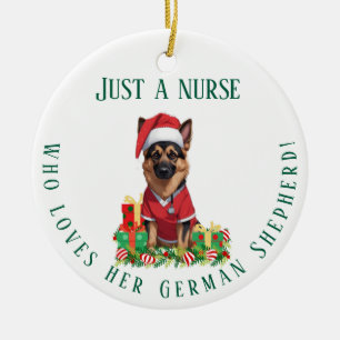 Décoration En Céramique Infirmière personnalisée aime berger allemand chie