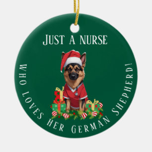 Décoration En Céramique Infirmière personnalisée aime berger allemand chie