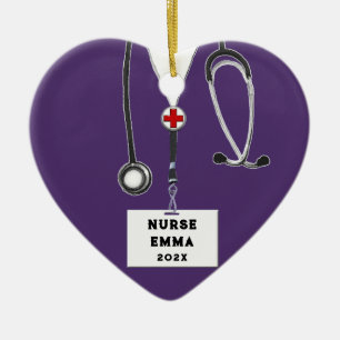 Décoration En Céramique Infirmière personnalisée Noël 2022 Cera collective