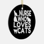 Décoration En Céramique Infirmière qui aime les chats (Droite)