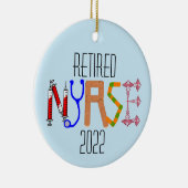 Décoration En Céramique Infirmière retraitée 2022 (Droite)