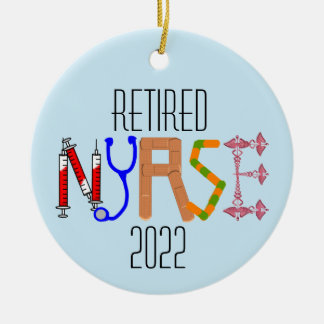 Décoration En Céramique Infirmière retraitée 2022