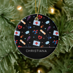 Décoration En Céramique Infirmière RN personnalisée Docteur Motif Médica