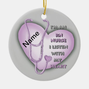 Décoration En Céramique Infirmière RN Purple Heart