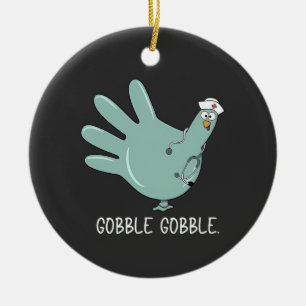 Décoration En Céramique infirmière Turquie Gobble Squad ER infirmière Than