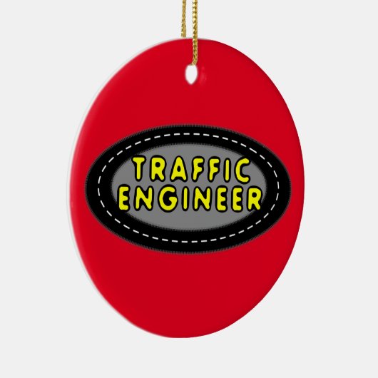 Décoration En Céramique Ingénieur de la circulation Oval (Droite)