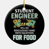 Décoration En Céramique Ingénieur Étudiant Ridiculement Dur Équation Mathé (Dos)