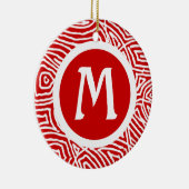 Décoration En Céramique Initiale rouge (Droite)