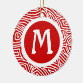 Décoration En Céramique Initiale rouge (Gauche)