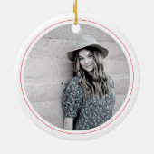 Décoration En Céramique INITIALES DE L'École ANNÉE SUPÉRIEURE PHOTO DE L'E (Dos)