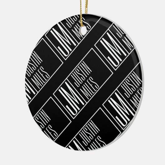 Décoration En Céramique Initiales modernes avec nom Monogram Motif (Gauche)