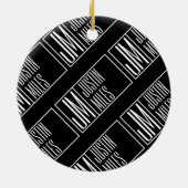 Décoration En Céramique Initiales modernes avec nom Monogram Motif (Dos)