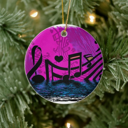 Décoration En Céramique Inondation - Notes musicales (Arbre)