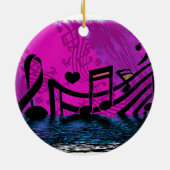 Décoration En Céramique Inondation - Notes musicales (Dos)