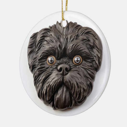 Décoration En Céramique Inspiré 3D d'Affenpinscher (Gauche)