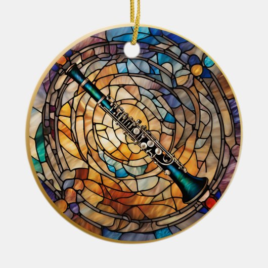 Décoration En Céramique Instrument de musique Clarinet (Devant)