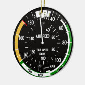 Décoration En Céramique Instrument de vol indicateur de vitesse de l'aéron (Gauche)