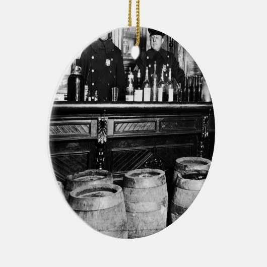 Décoration En Céramique Interdiction - Police Speakeasy Raid Bootlegger -  (Droite)