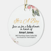 Décoration En Céramique Invitation baby shower (Gauche)