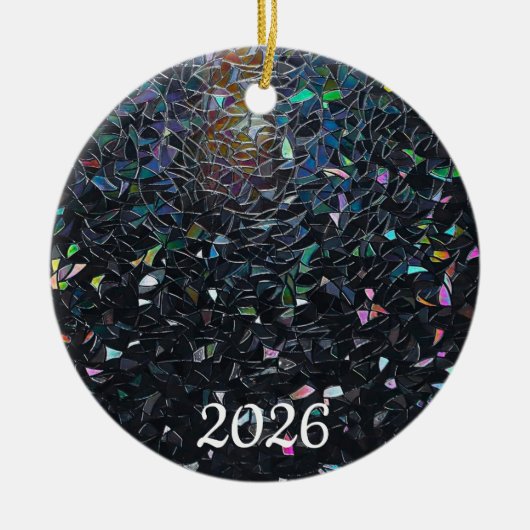 Décoration En Céramique Iridescent Abstract Stained Glass Pattern (Devant)