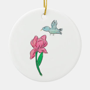 Décoration En Céramique Iris rose