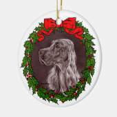 Décoration En Céramique Irish Setter Art par Glenda S. Harlan (Gauche)