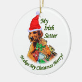 Décoration En Céramique Irish Setter Christmas (Gauche)