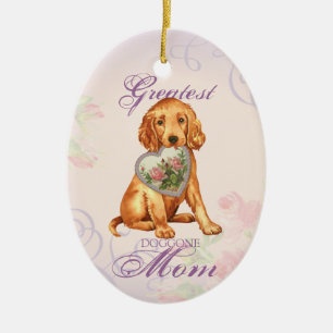 Décoration En Céramique Irish Setter Heart Maman