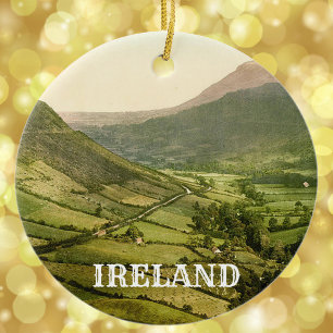 Décoration En Céramique Irlande Comté d'Antrim Scène vintage