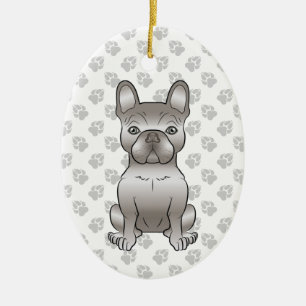 Décoration En Céramique Isabella French Bulldog / Frenchie Cute Dog & Text