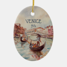 Italie Voyage - VENICE aquarelle souvenir