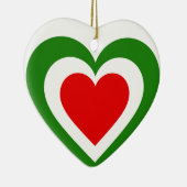 Décoration En Céramique Italien Italie - Coeur du drapeau (Droite)
