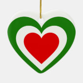 Décoration En Céramique Italien Italie - Coeur du drapeau (Dos)