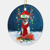 Décoration En Céramique Jack Russell Terrier Chien dans neige Cadeaux de N (Gauche)