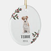 Décoration En Céramique Jack Russell Terrier Chien de Noël personnalisé (Droite)