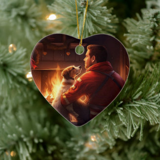 Décoration En Céramique Jack Russell Terrier Pompier, Chiot, Amateur de Ch