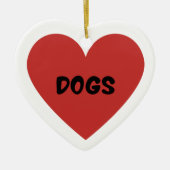 Décoration En Céramique J'adore les chiens (Devant)