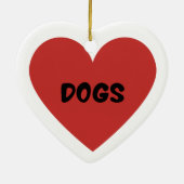 Décoration En Céramique J'adore les chiens (Dos)