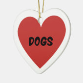 Décoration En Céramique J'adore les chiens (Gauche)