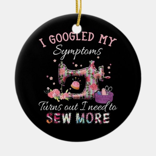 Décoration En Céramique J'ai besoin de coudre plus (Devant)