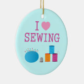 Décoration En Céramique J'ai cousu du coeur (Droite)